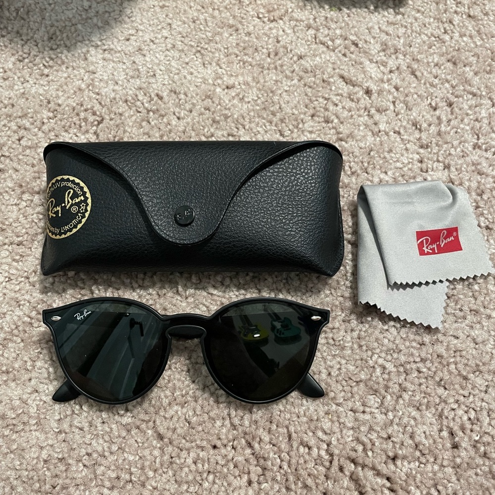 Rayban Rb4380n Blaze Round Sunglasses Mens Black 601-S/71 129